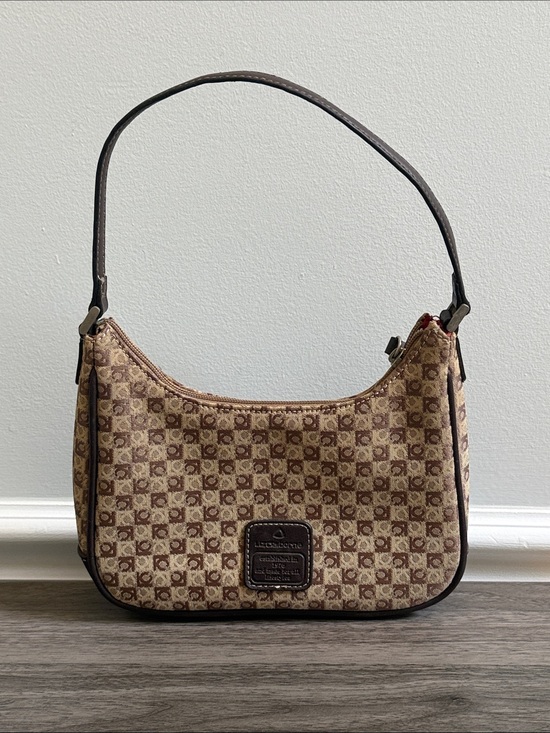 Coach Handbags - Vintage Liz Claiborne Monogram Shoulder Bag Brown Canvas Y2K Baguette Purse
